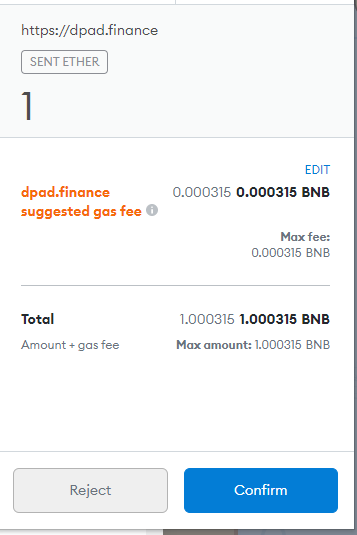 dpad-suggested-gas-fee-screenshot